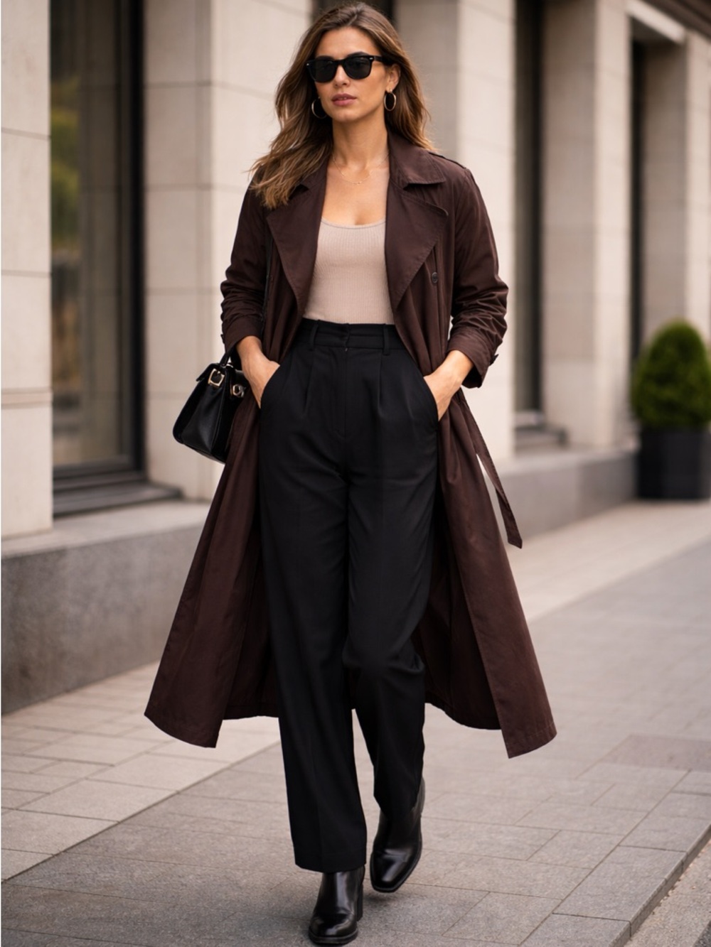 ASOS Oversized Brown Trench Coat